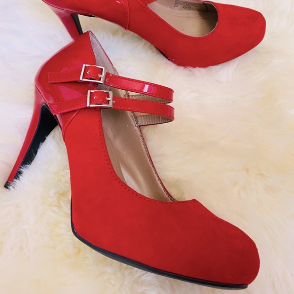 comfy red heels